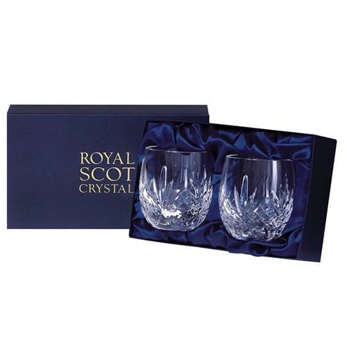 2 Royal Scot Crystal Barrel Tumblers - Highland - Presentation Boxed - 5 Stars
